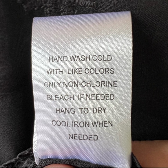 Stitch Fix Goth Black Lissa Embroidered Chiffon Button Front Blouse SIZE XXL NWT - Picture 7 of 8